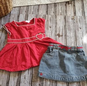 Gymboree Apple Summer Skirt Set 18m 24m